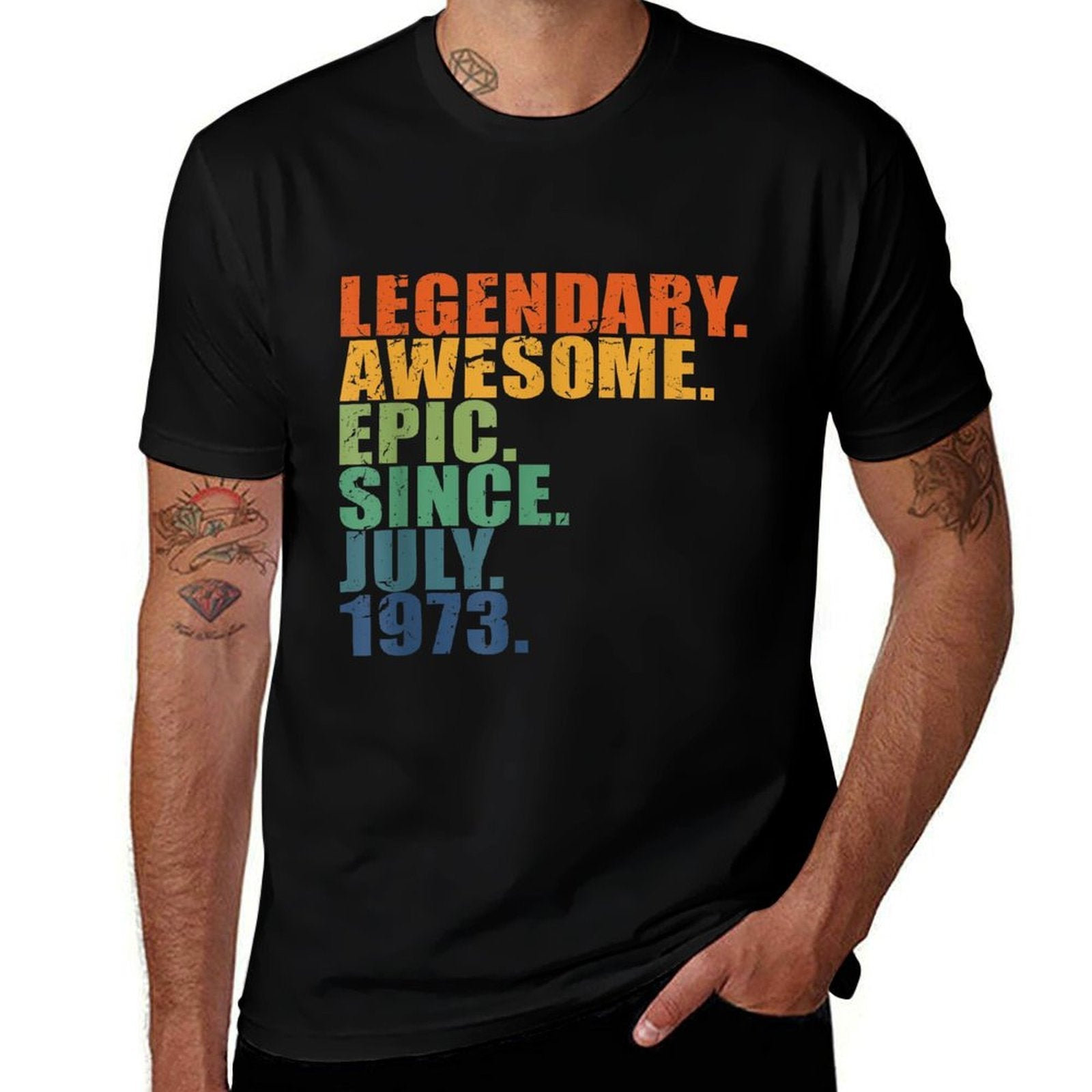 July 1973 50 Years Men Women Anniversary 50th Birthday Comfortable T-Shirt