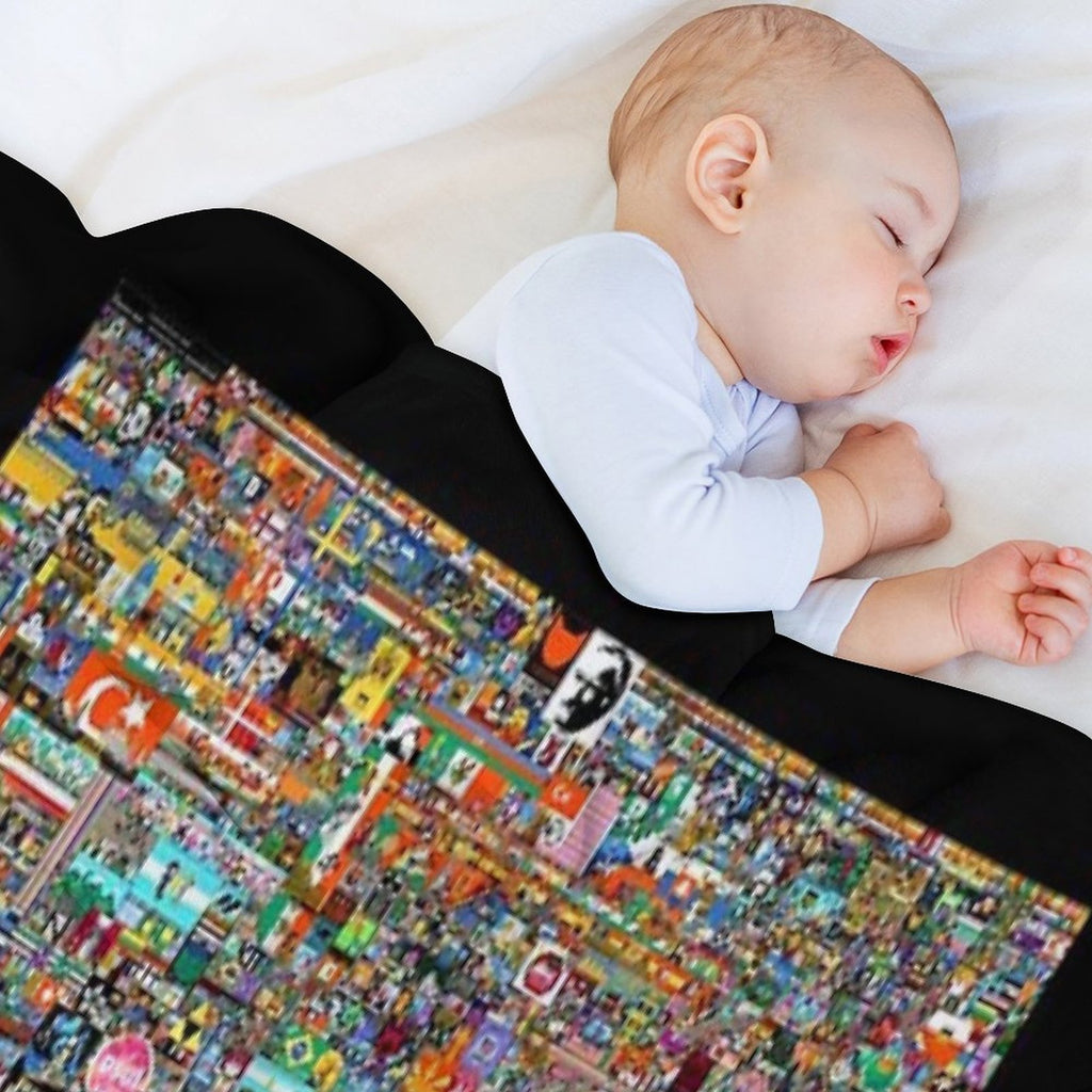 Rplace - Reddit Digital Art - 2022 Sustainable Throw Blanket