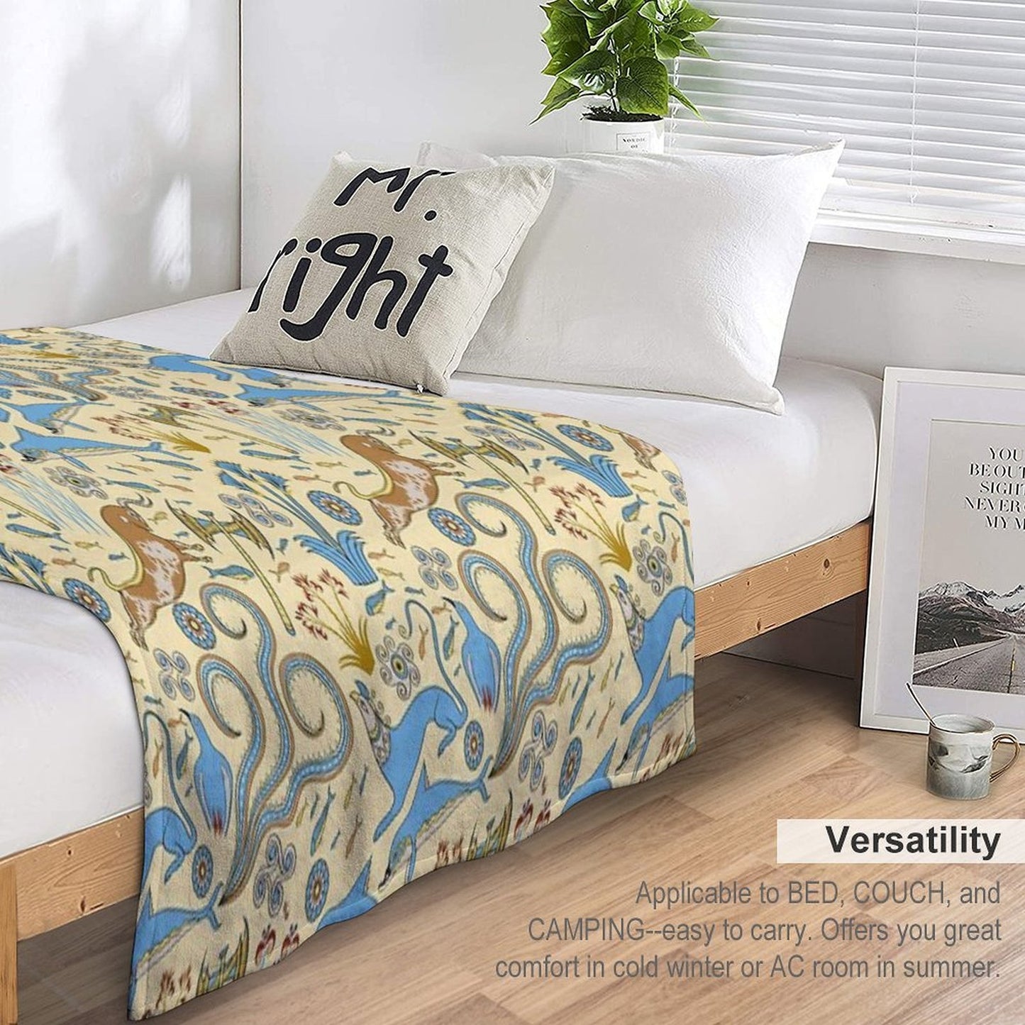 Minoan Fresco Motifs Pattern All-season Throw Blanket
