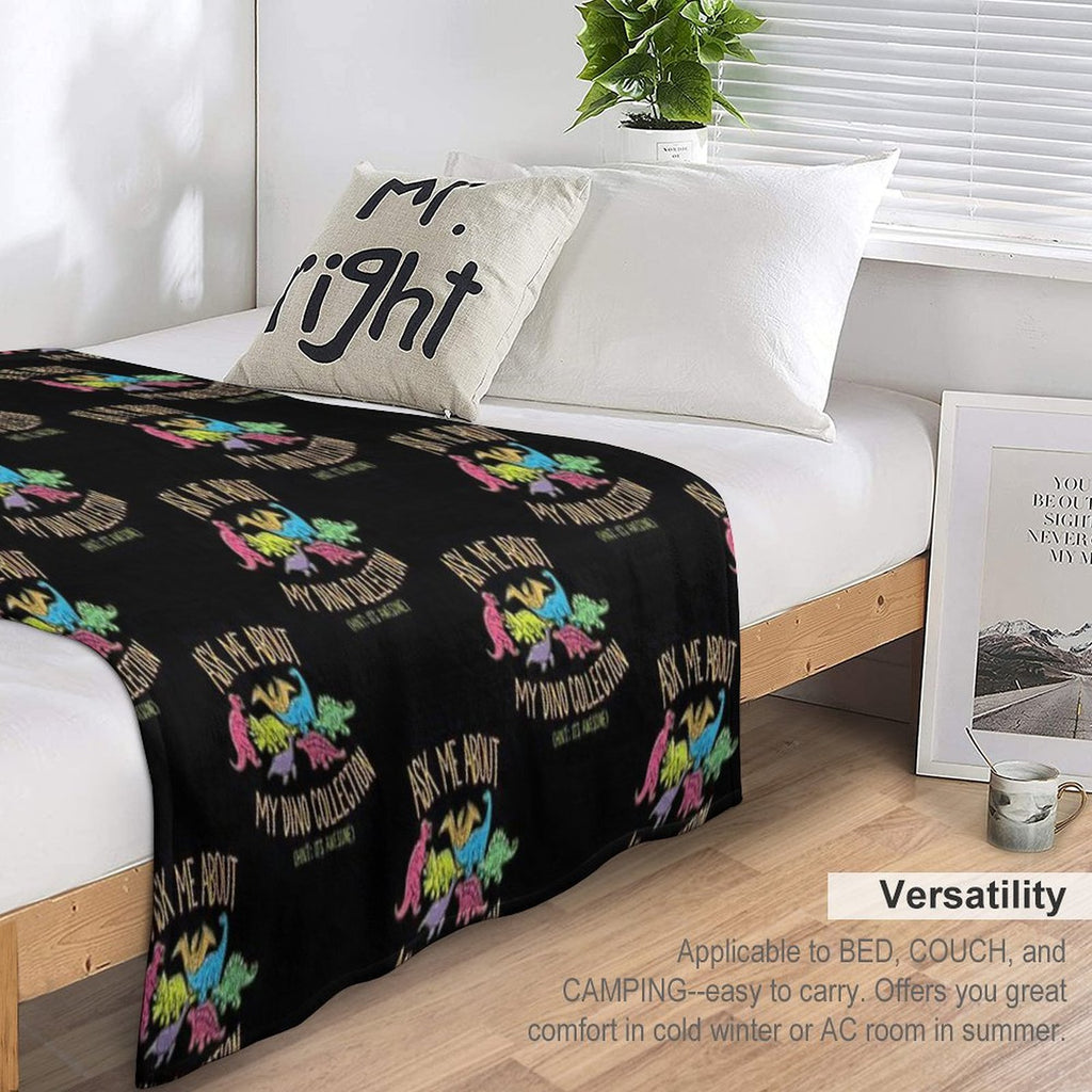 Dino Collection Travel-friendly Throw Blanket