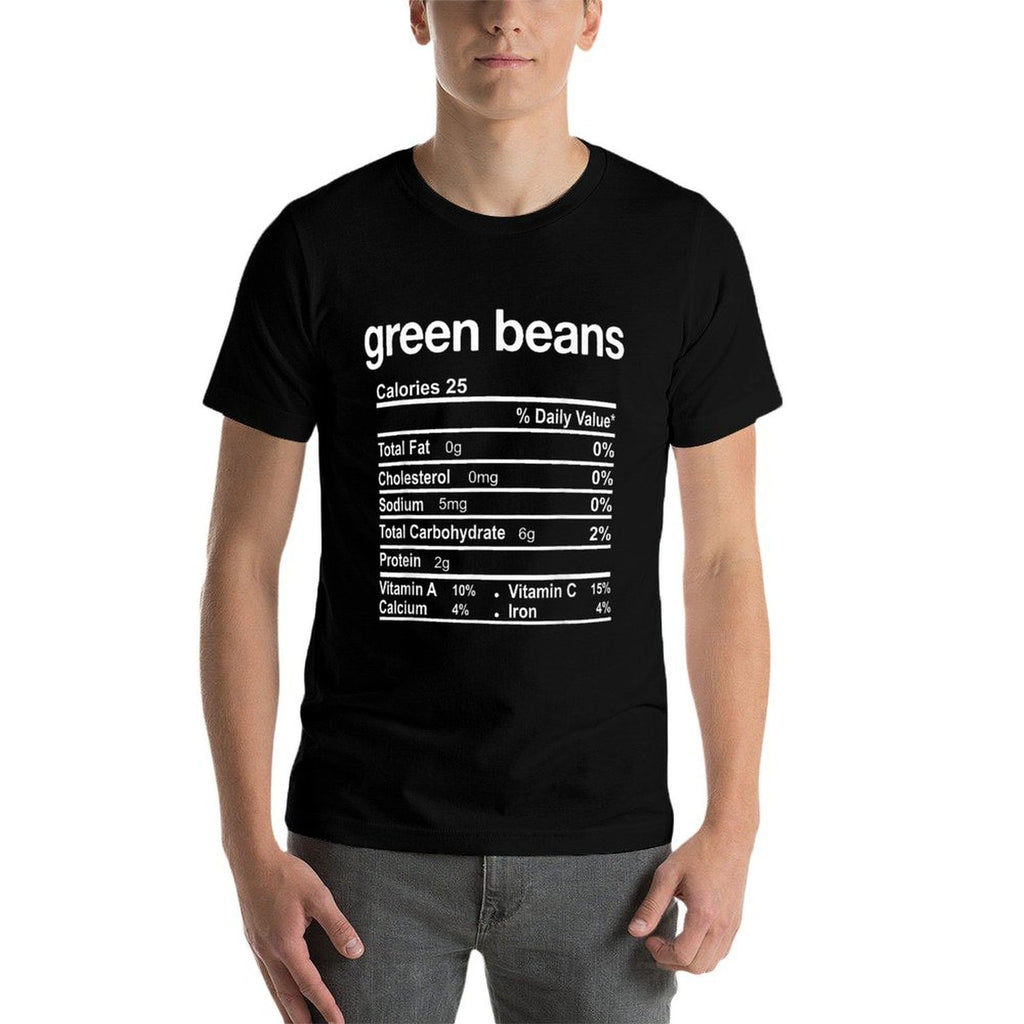 Green Beans Nutrition Facts Funny Thanksgiving Christmas  Versatile T-Shirt