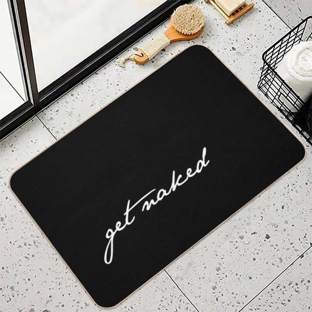 Get Naked Black Bathroom Decor  Easy Maintenance Bath Mat