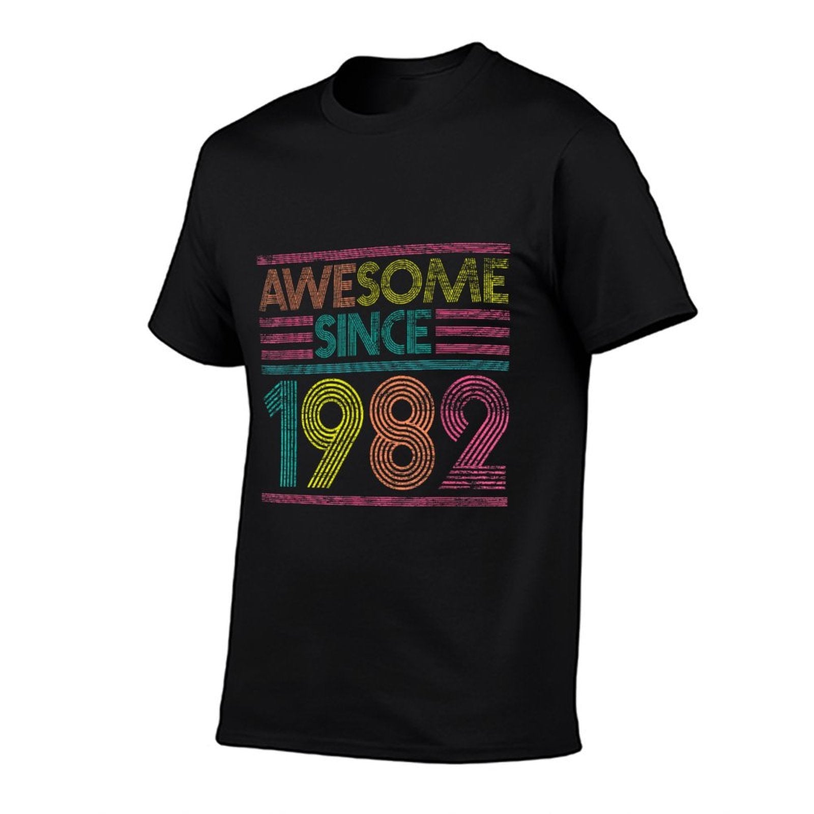 Awesome Since 1982 43rd Birthday Gifts 43 Years Old  Rolled Sleeves T-Shirt