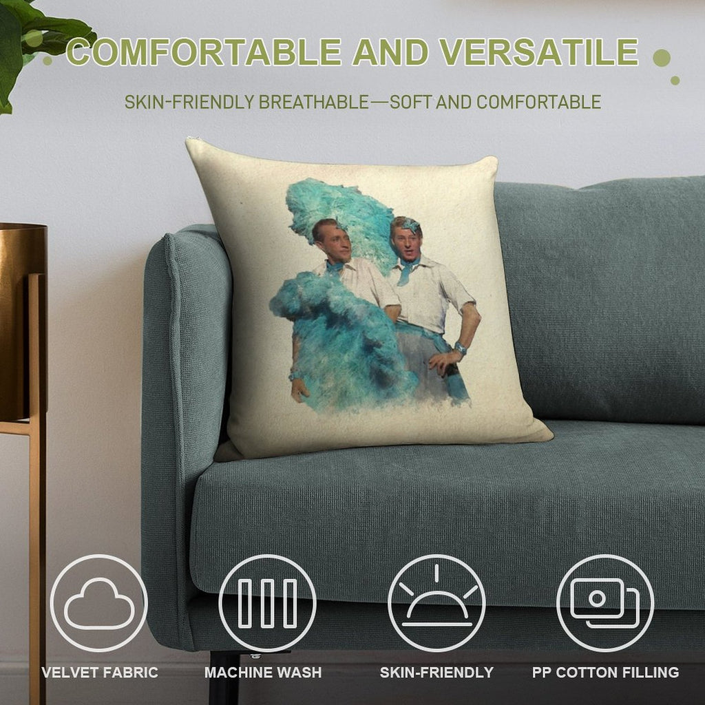 Reprise (Sisters) - Watercolor Soft Shrink-Resistant Throw Pillow