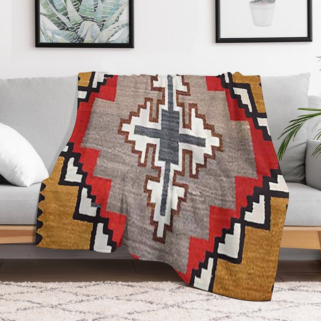 Navajo Blanket,southwestern Art,native American Art,indian Art,arizona,dessert,geometric Pattern,bow And Arrows,cowboys And Indi Lightweight Throw Blanket