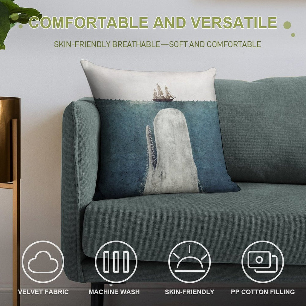 The White Whale Soft Shrink-Resistant Throw Pillow