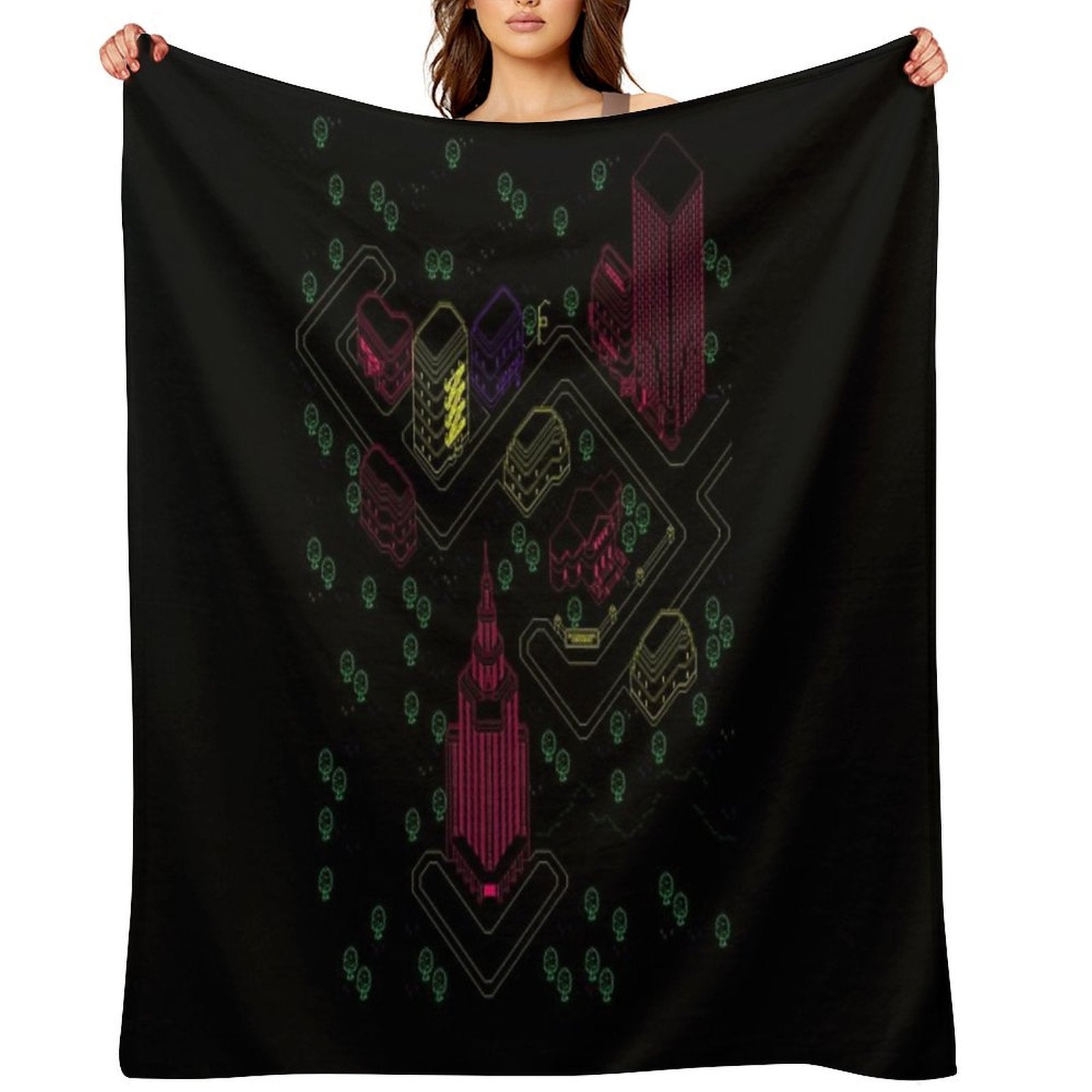 Earthbound - Moonside Full Map Gift-ready Throw Blanket