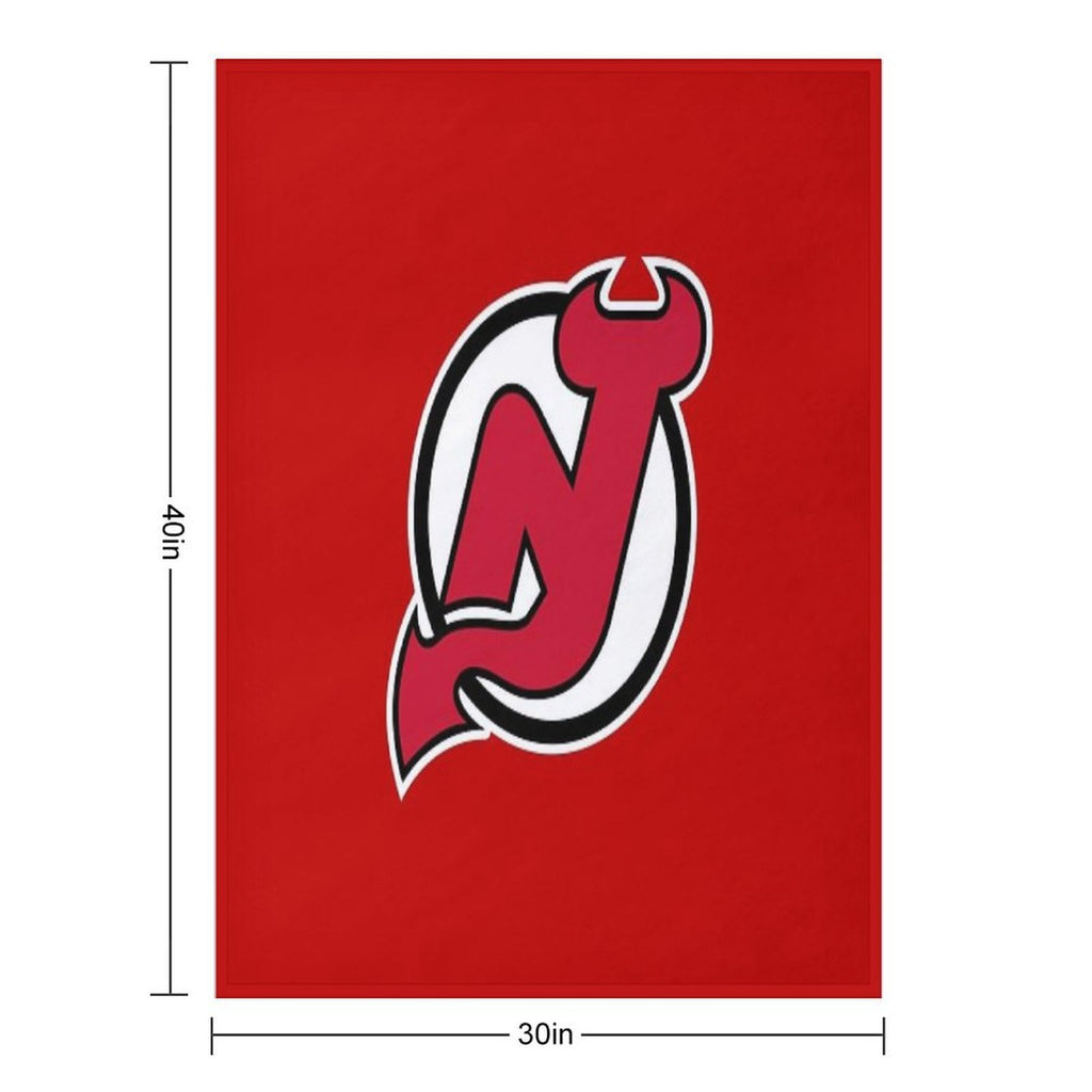 Devils Logo Plush Throw Blanket