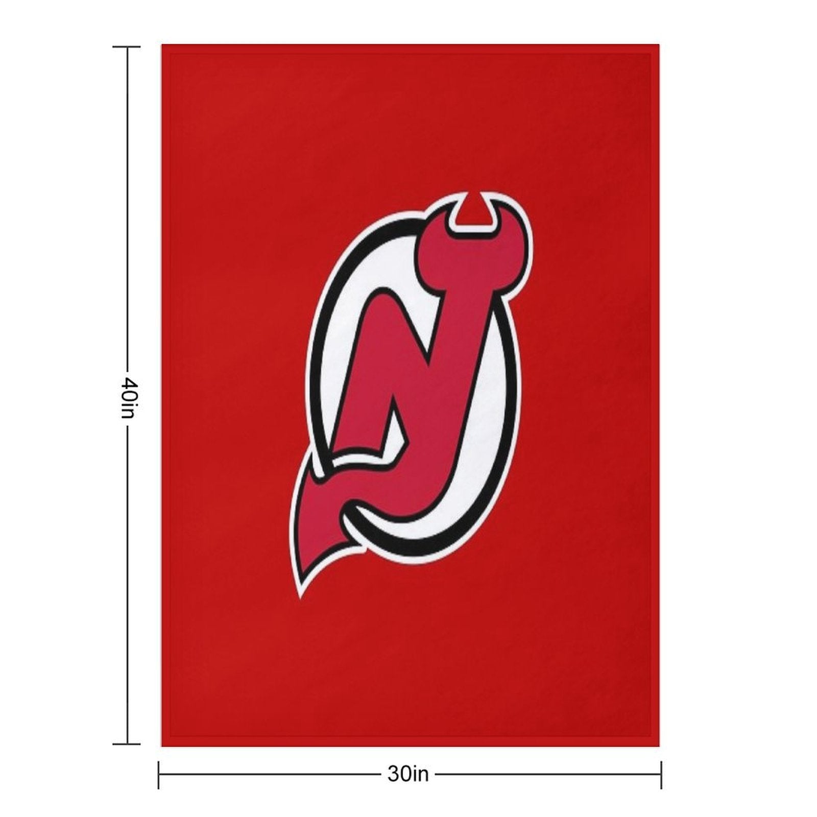 Devils Logo Plush Throw Blanket