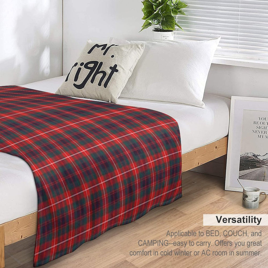 Clan Fraser of Lovat Tartan Multi-functional Throw Blanket