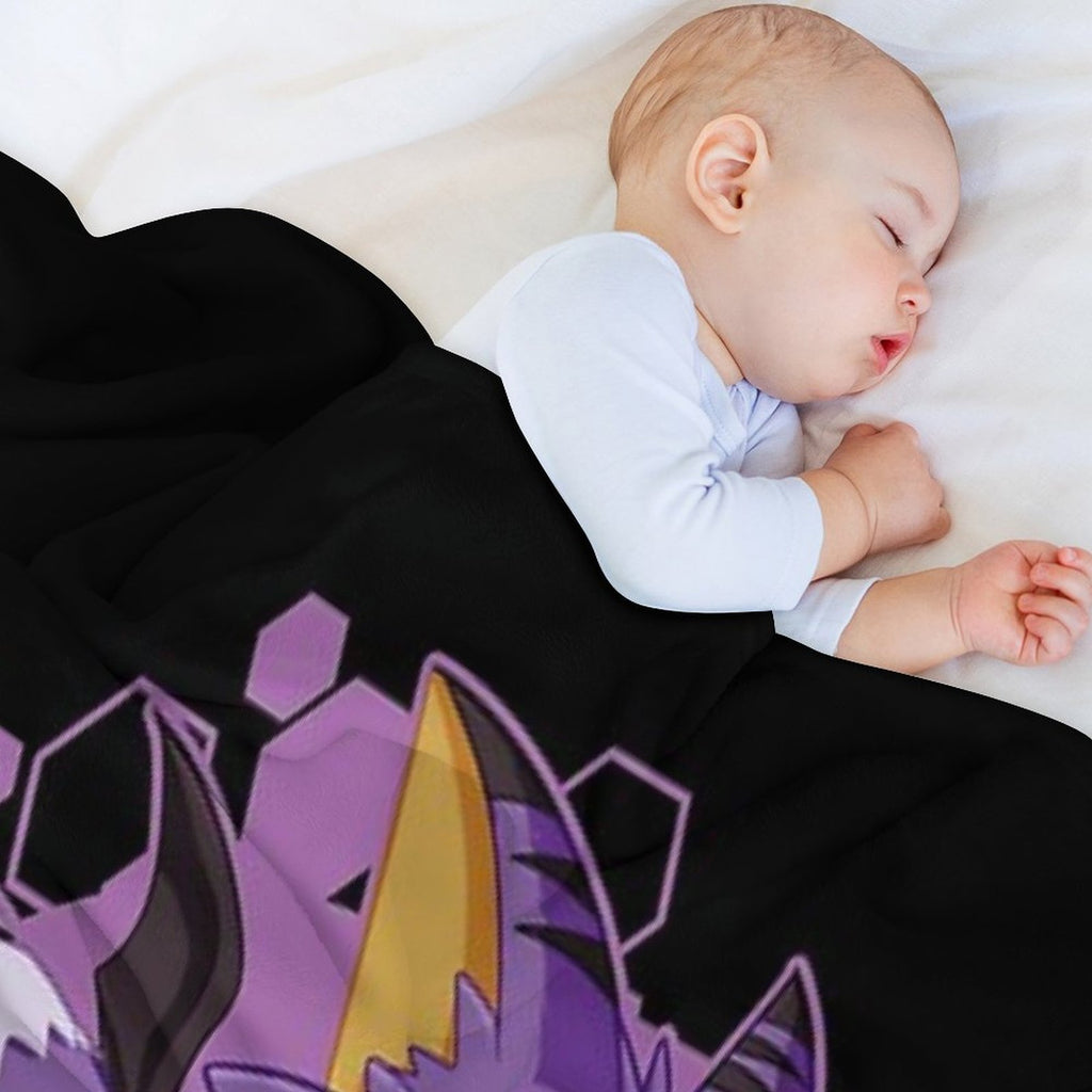 Chibi Dorumon Cute Digimon Design Velvety-soft Throw Blanket