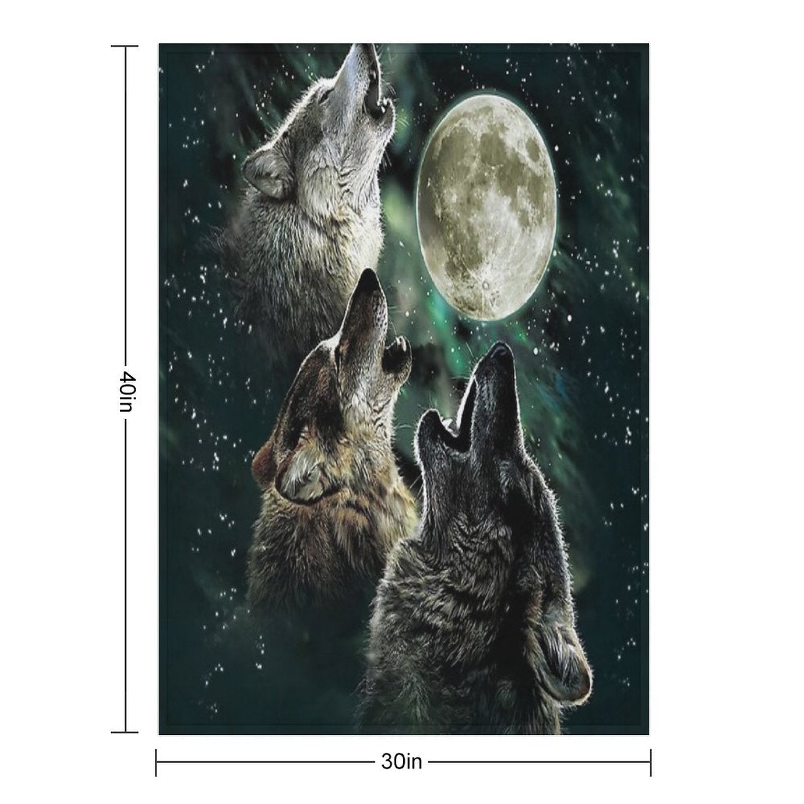 The Howling Wolf at The Moon And Galaxy Stars Lightweight Throw Blanket