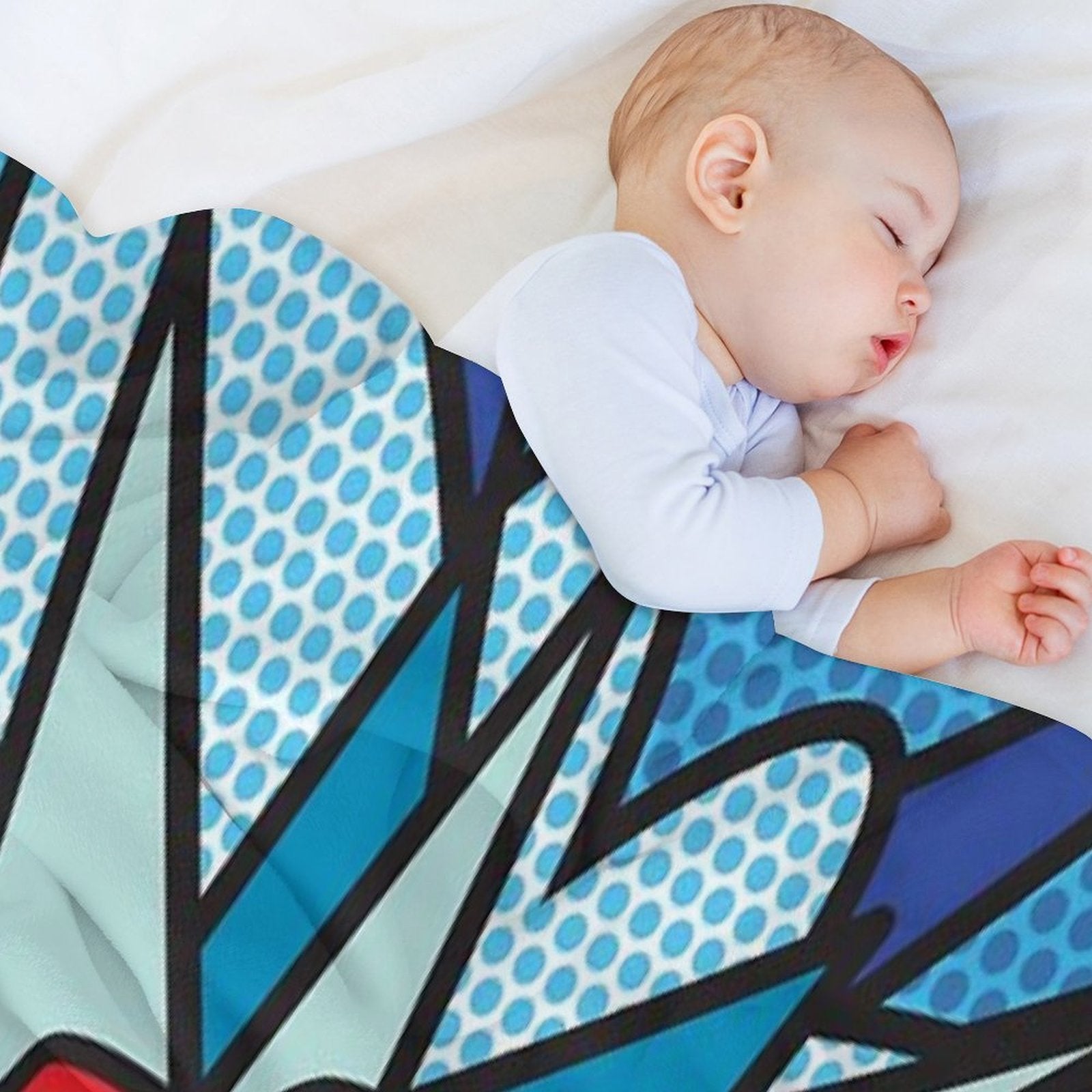 BANG Comic Book Pop Art Modern Fun Graphic Sustainable Throw Blanket