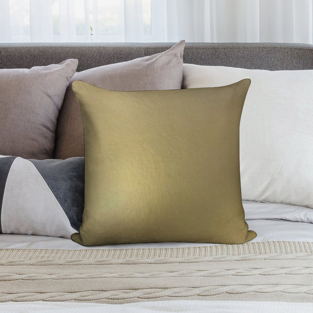 Metallic Gold Soft Ultra-Soft Texture Throw Pillow