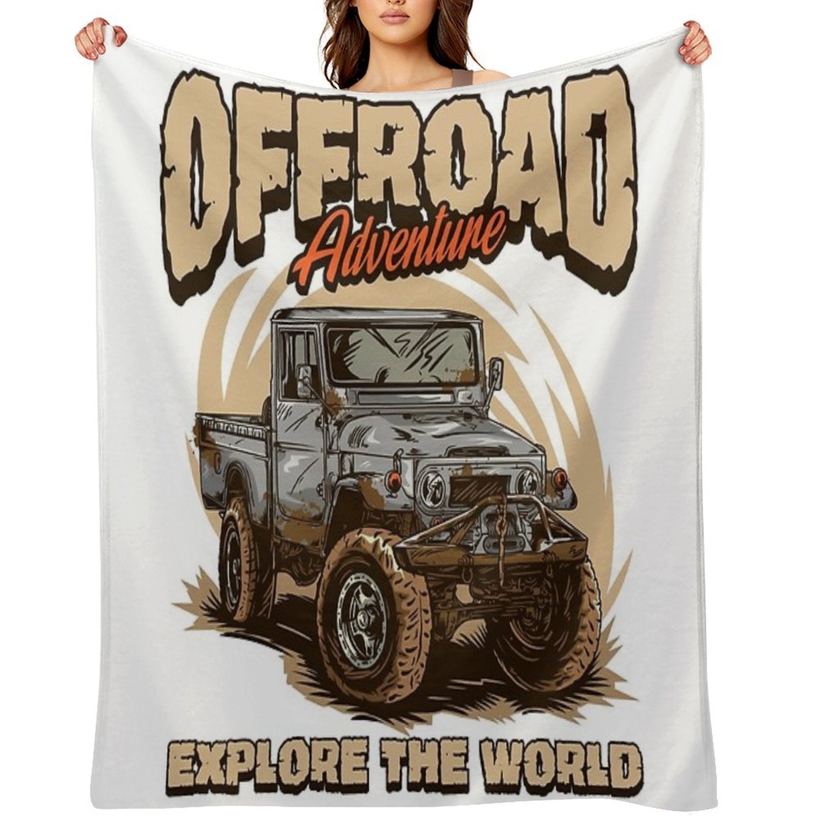 Toyota Land Cruiser FJ45 Pickup Velvety-soft Throw Blanket