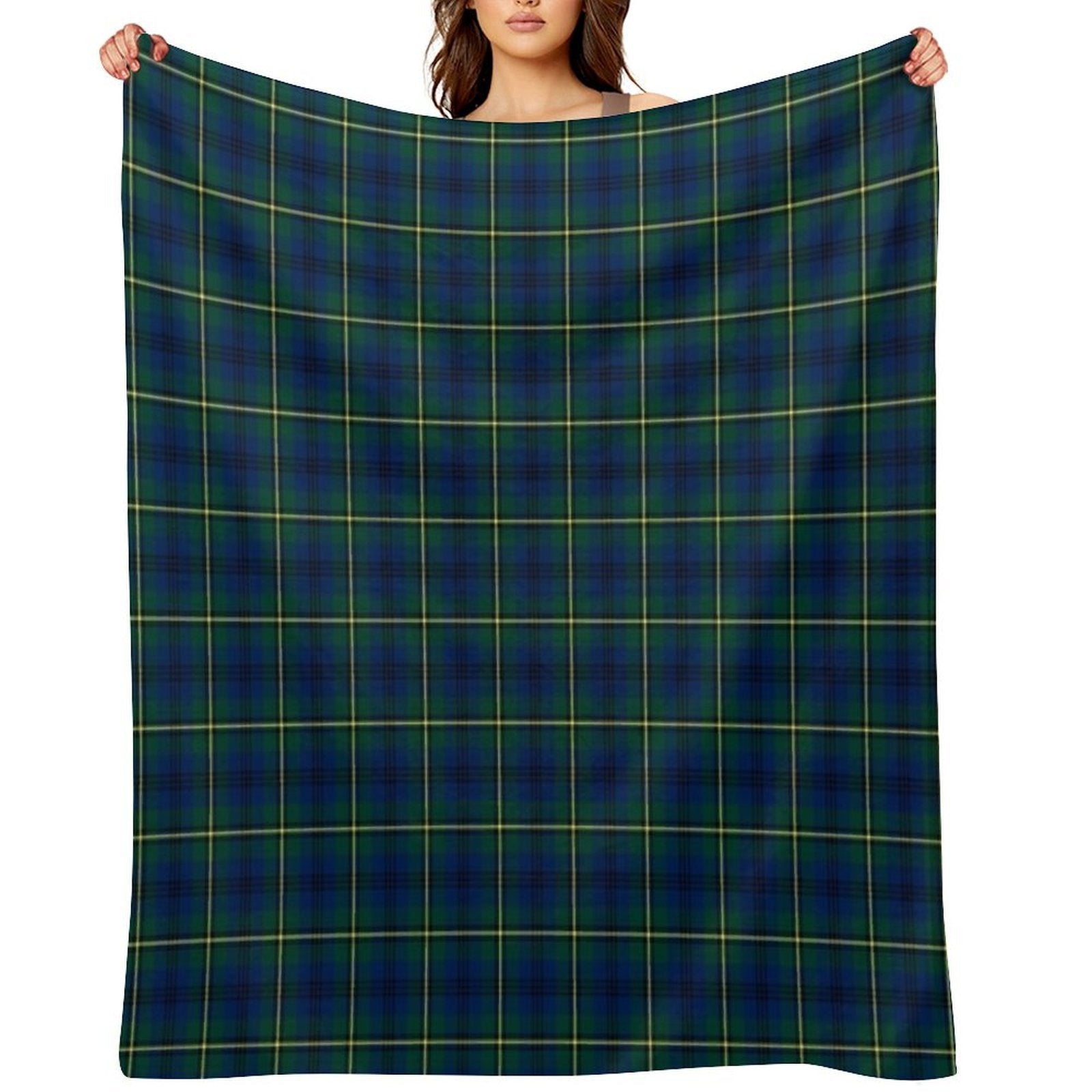 Clan Johnstone Tartan Sustainable Throw Blanket