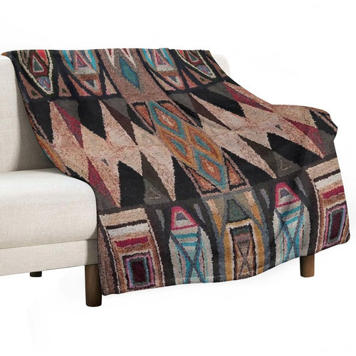 Abstract Bohemian Design Durable Throw Blanket