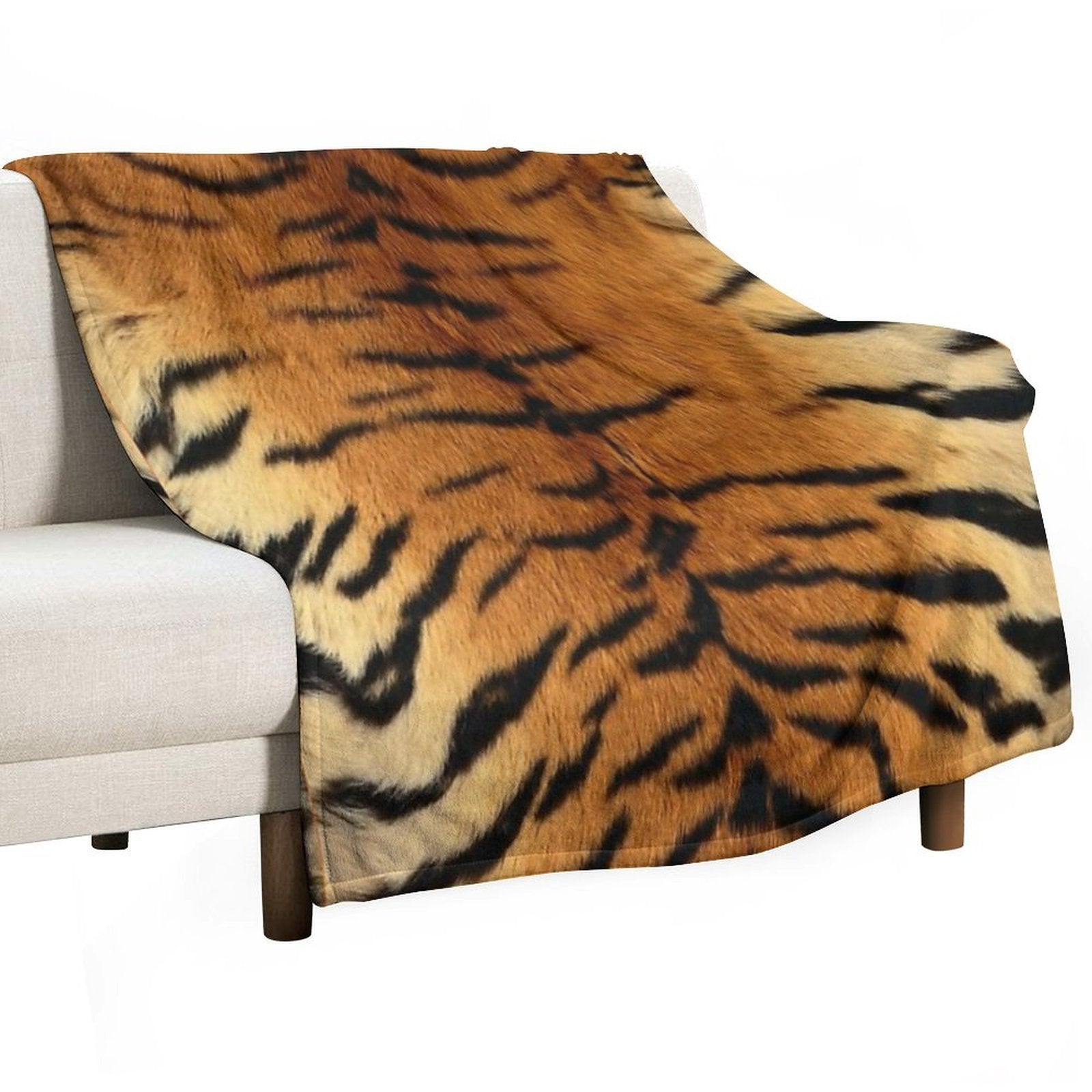 Wild Tiger Pattern Durable Throw Blanket