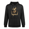 40 Year Old Birthday Squad Leopard 40th & Fabulous Party Pilling-Resistant Hoodie