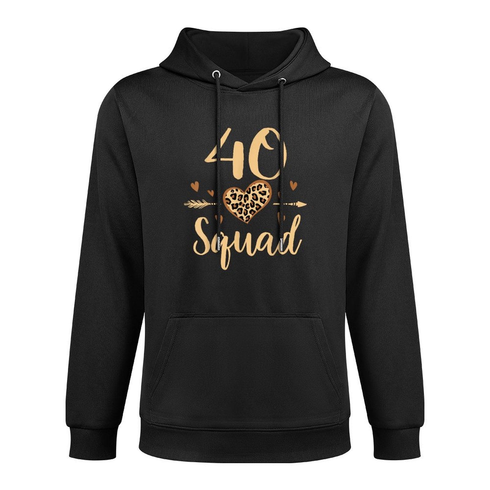 40 Year Old Birthday Squad Leopard 40th & Fabulous Party Pilling-Resistant Hoodie