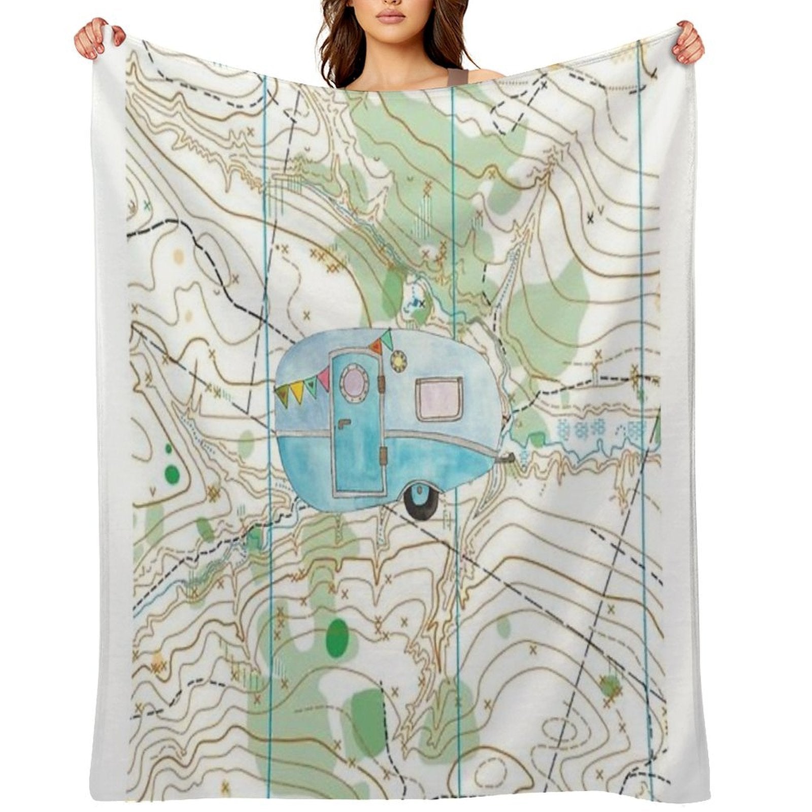 Camper Gift-ready Throw Blanket