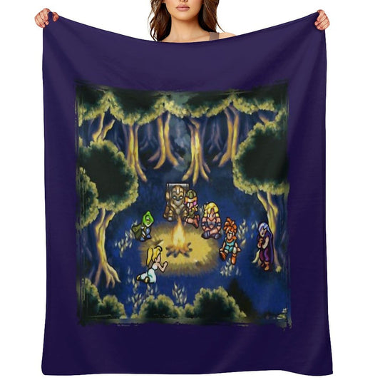 Chrono Trigger Camping Scene Compact Throw Blanket