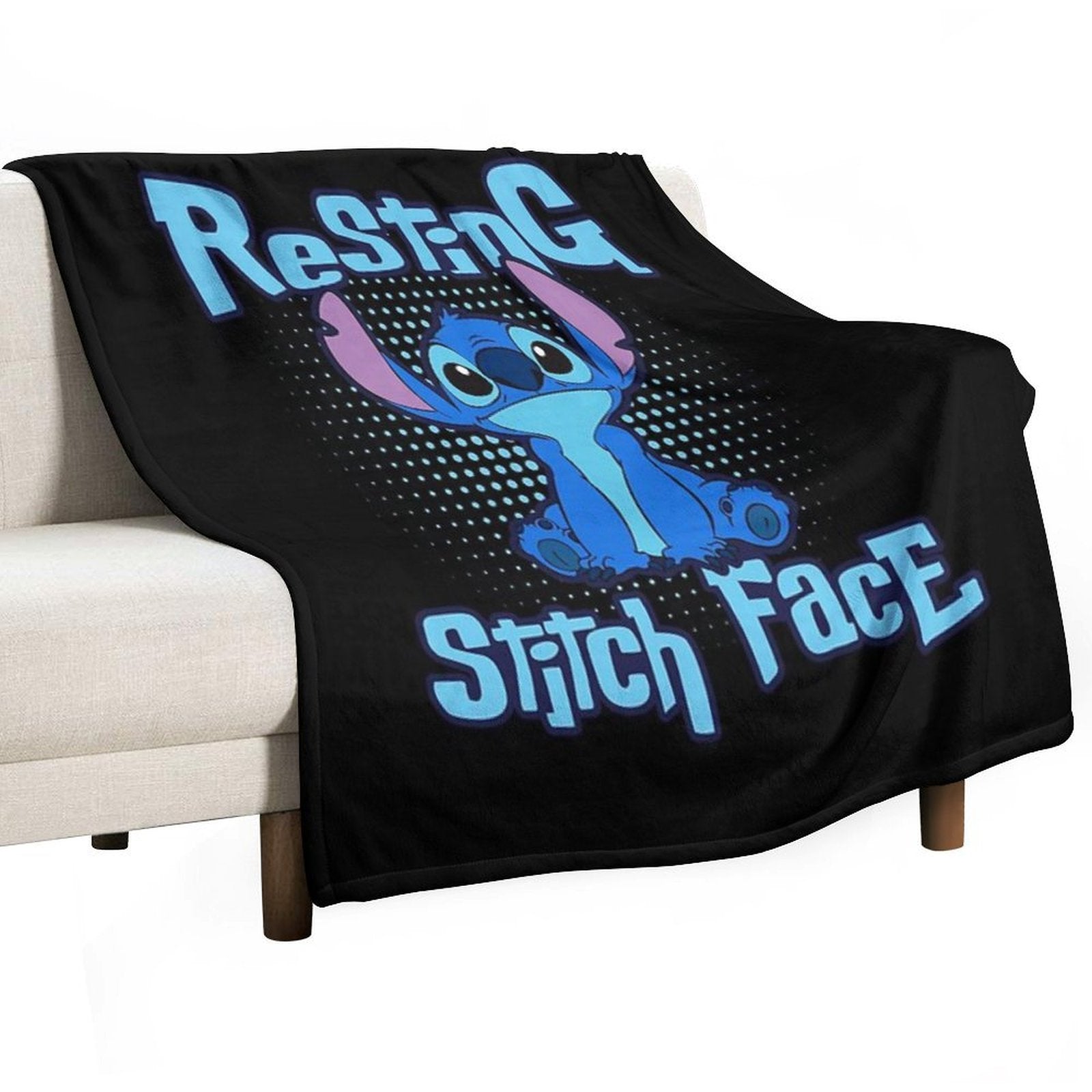 Resting Stitch Face Eco-conscious Throw Blanket