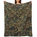 Medieval Gothic Fantasy Flowers Tapestry Floral Pattern Quick-dry Throw Blanket