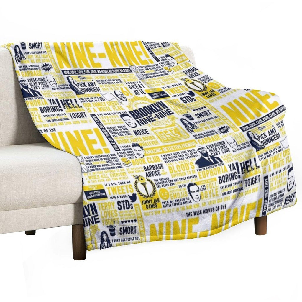 Wise Words of The Nine-Nine (Variant) Wrinkle-free Throw Blanket