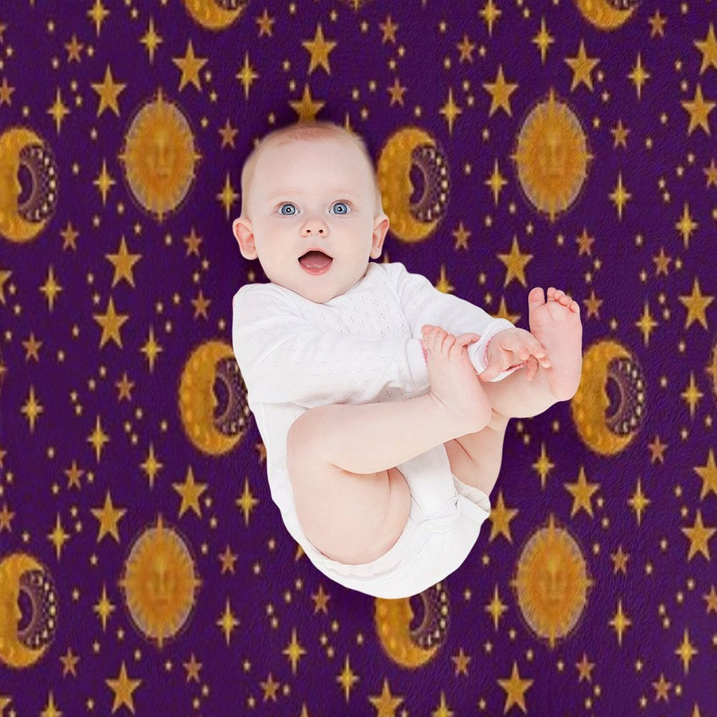 Bohemian 90's Sun And Moon Celestial Pattern All-season Throw Blanket