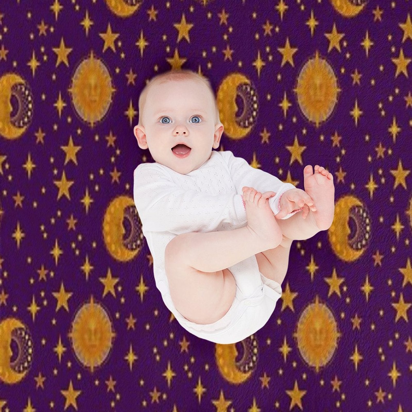 Bohemian 90's Sun And Moon Celestial Pattern All-season Throw Blanket
