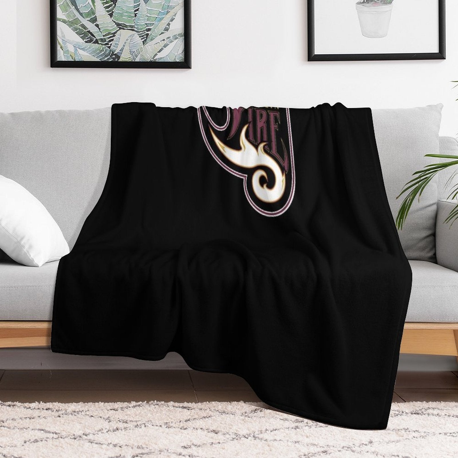 Rhein Fire Vintage Logo Classic Machine-washable Throw Blanket