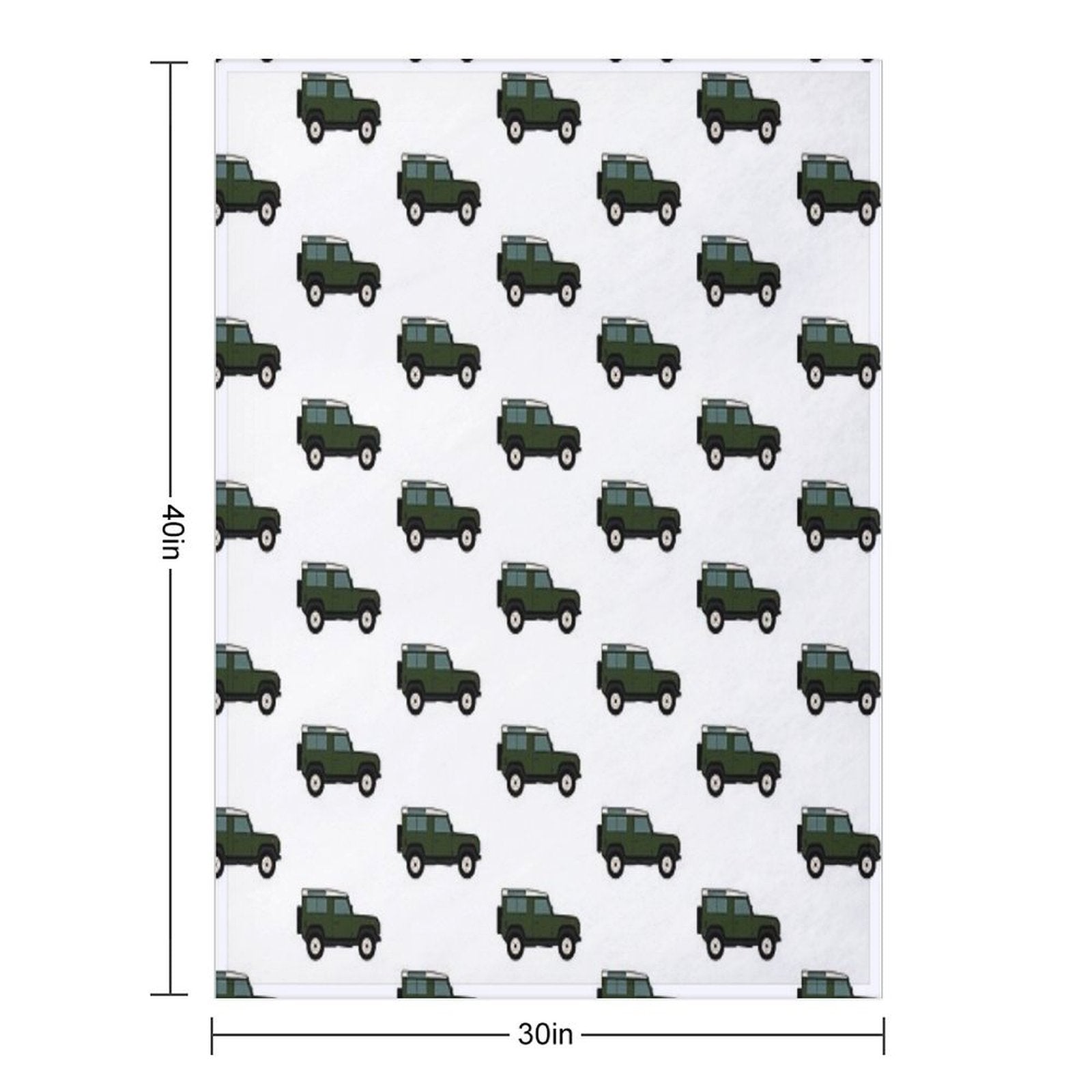 Defender SUV - British Racing Green Travel-friendly Throw Blanket