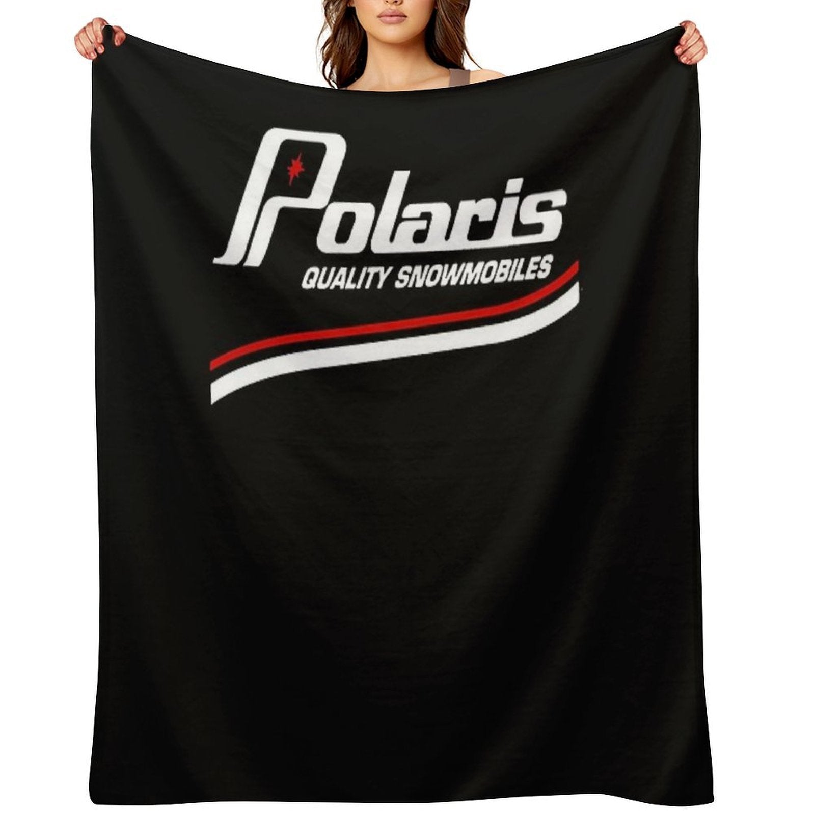 Vintage Polaris Snowmobiles USA All-season Throw Blanket