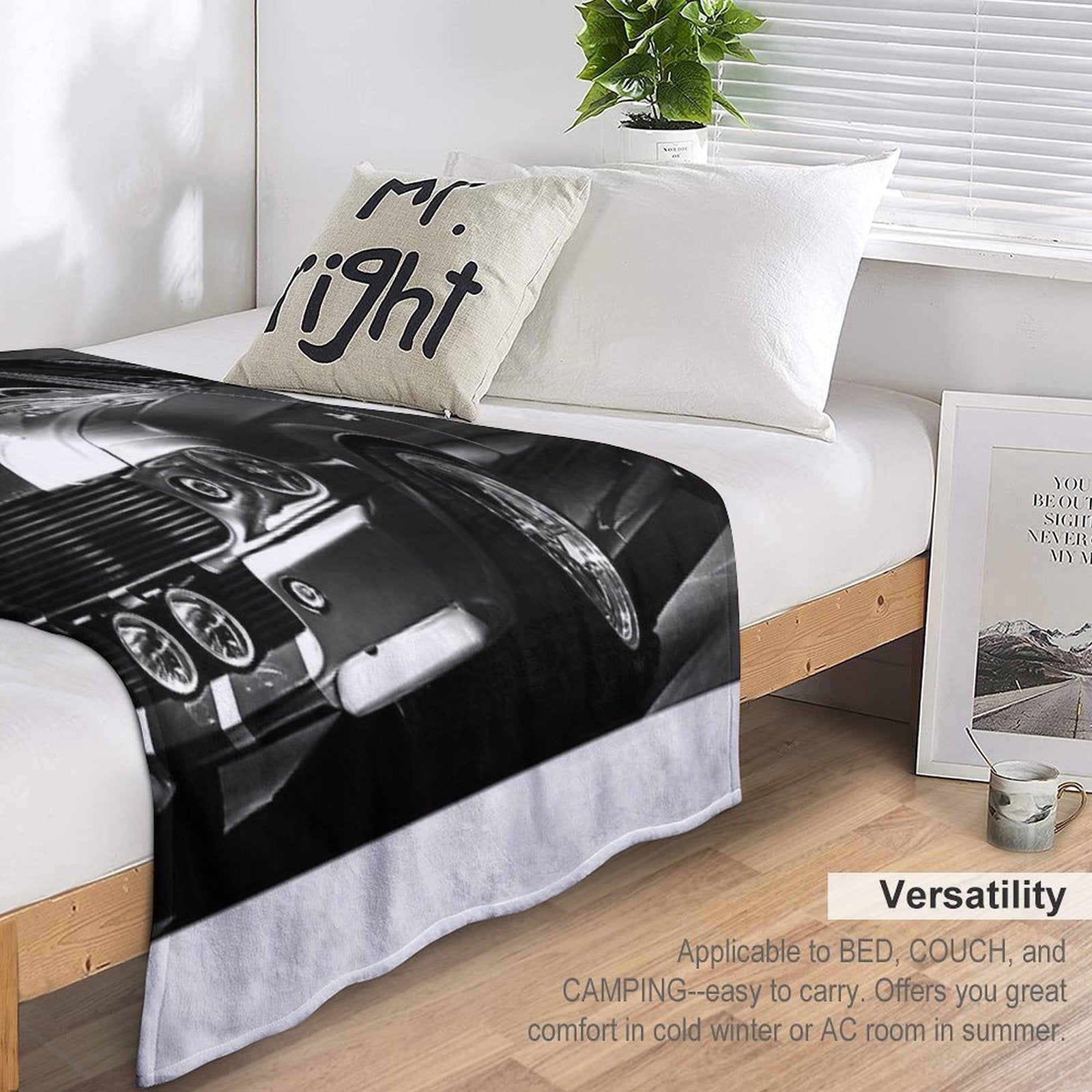 1967 Ford Mustang Shelby GT 500 Shrink-resistant Throw Blanket
