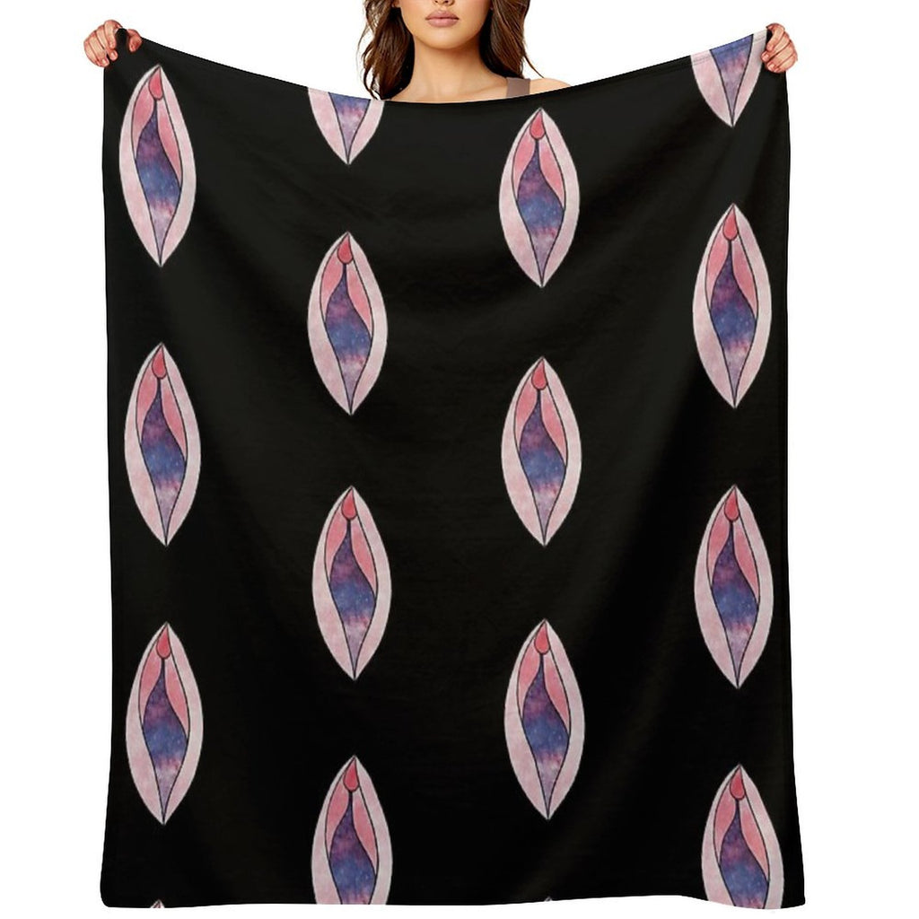 Galaxy Vulva Velvety-soft Throw Blanket