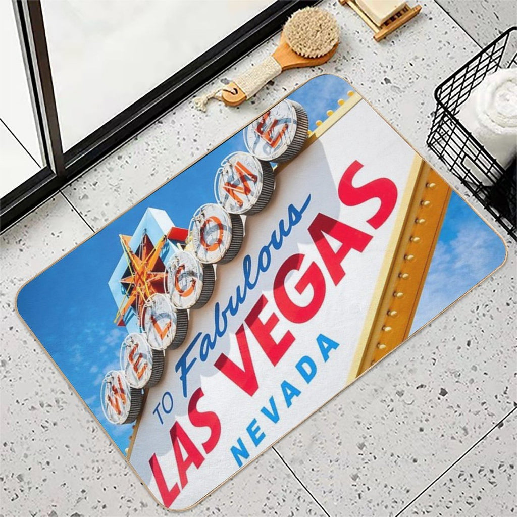 Welcome to Vegas  Easy To Clean Bath Mat