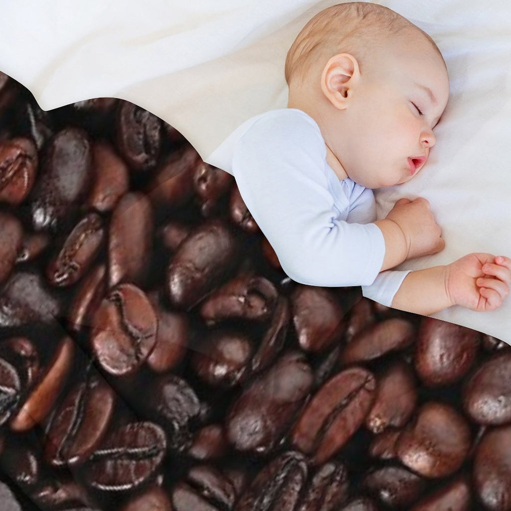 Coffee Beans Background Compact Throw Blanket