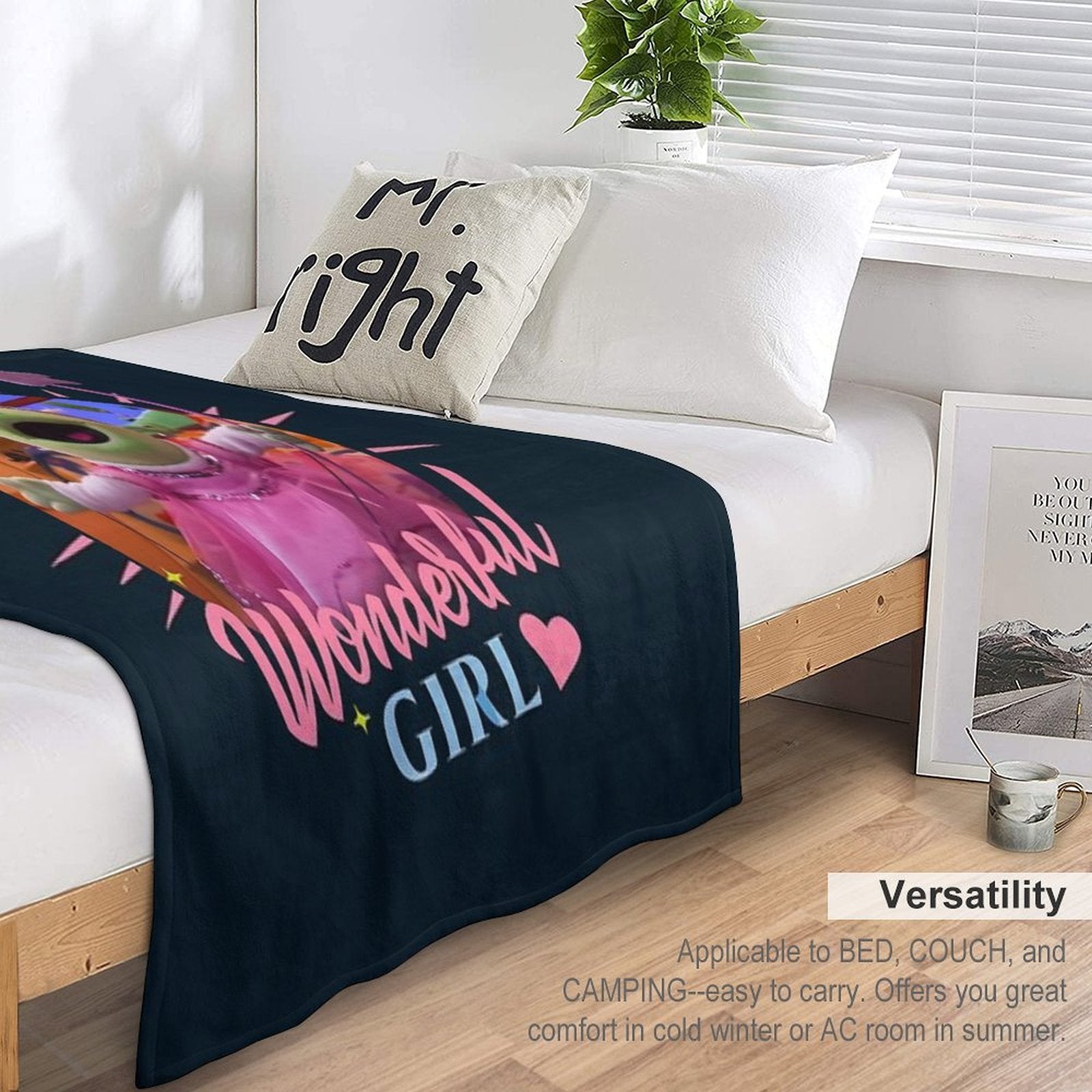 Nanalan Who's That Wonderful Girl - Kids' Show Monster Fun! Wrinkle-free Throw Blanket