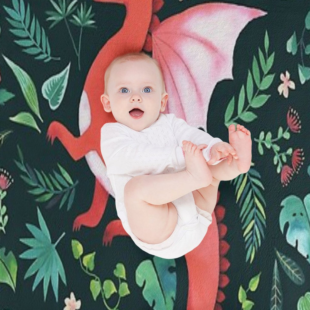 Tropical Dragon Shrink-resistant Throw Blanket