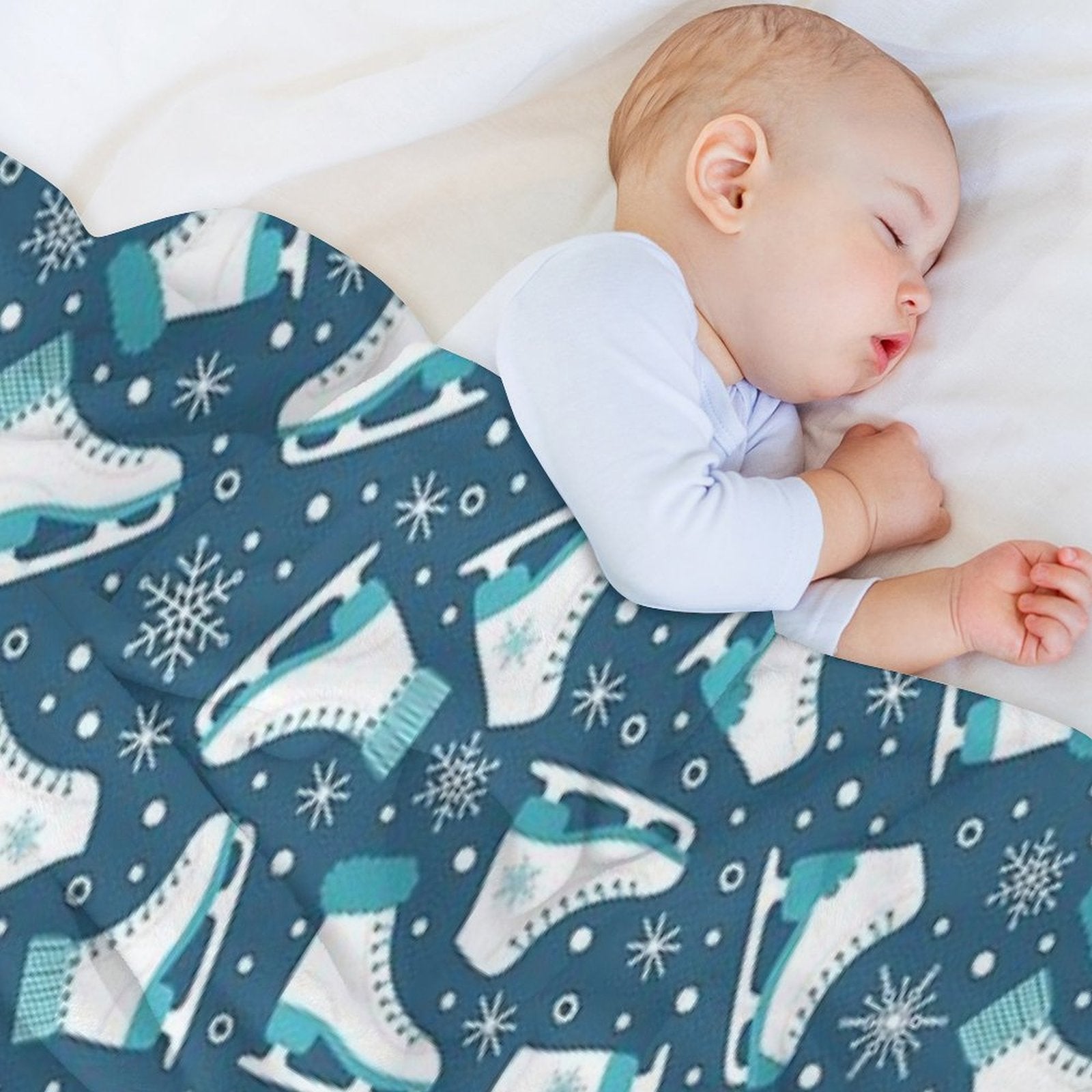 Ice Skates Travel-friendly Throw Blanket