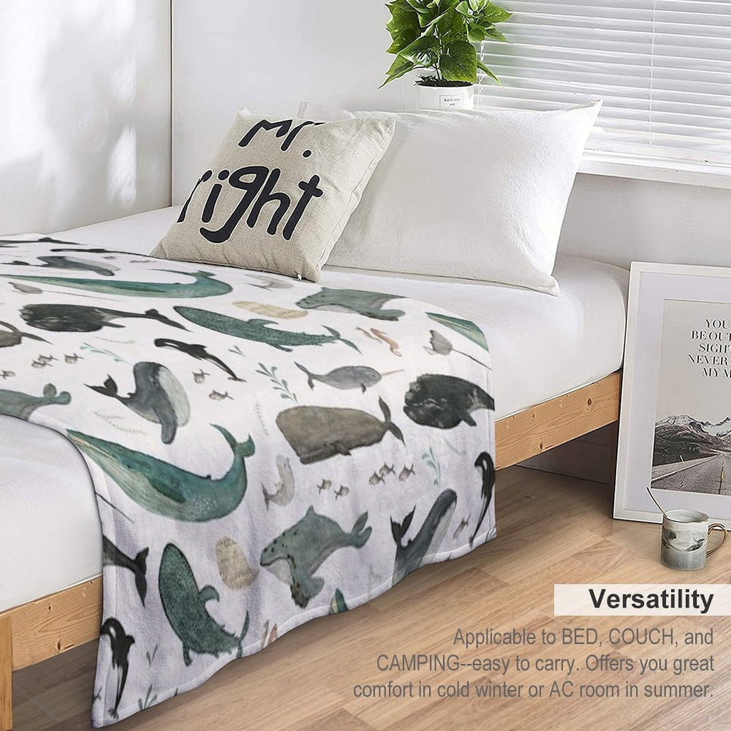 Whale Song Eco-conscious Throw Blanket
