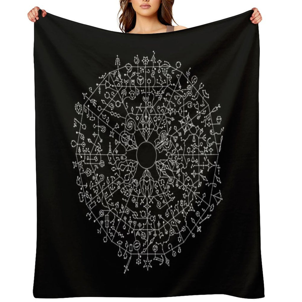 Path of Exile 2 Passive Skill Tree (white) Compact Throw Blanket