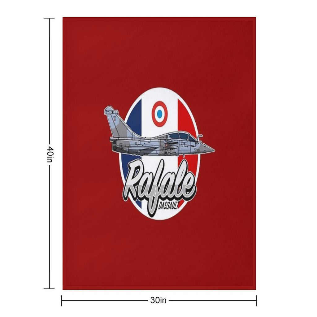 Dassault Rafale Plush Throw Blanket