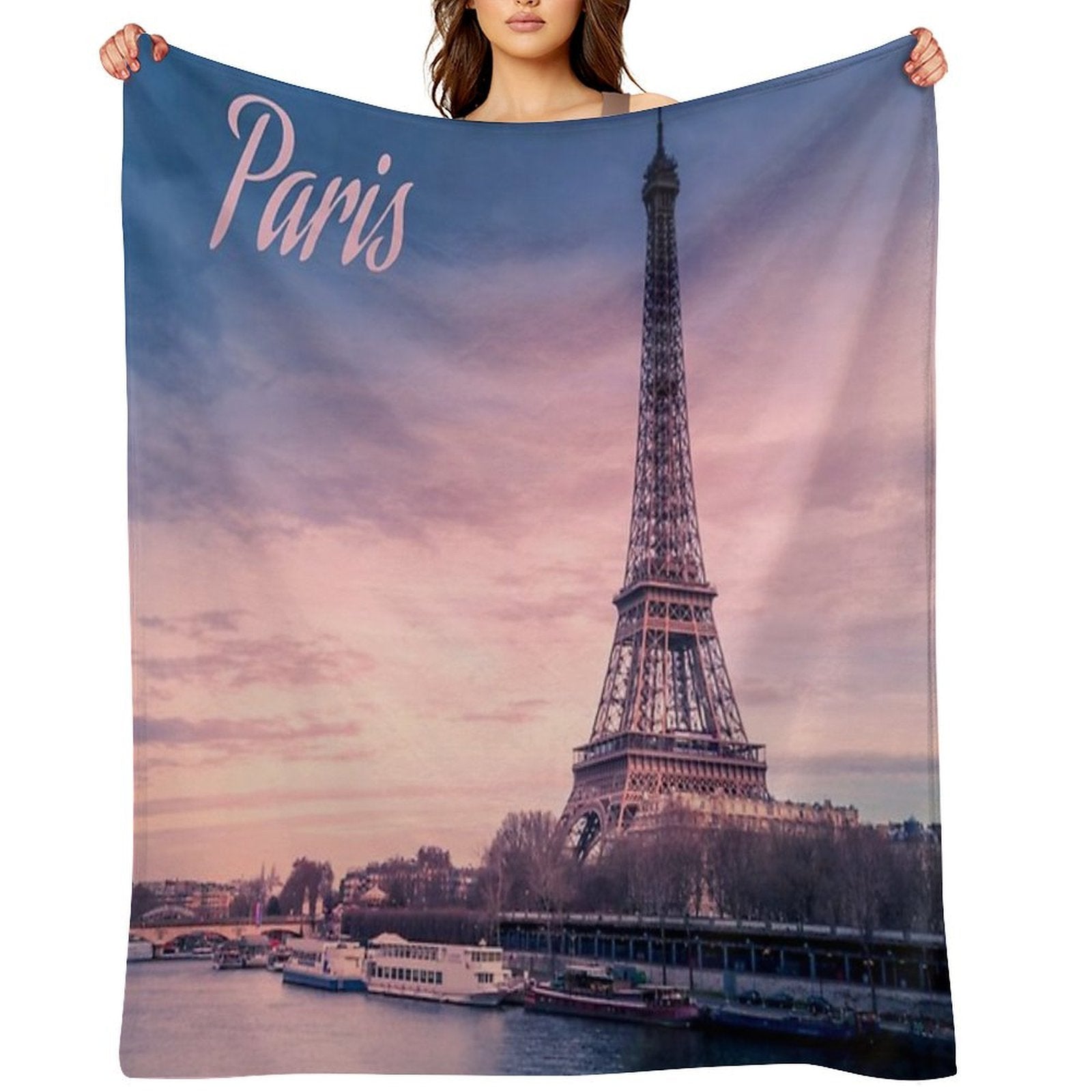 Paris France Eiffel Tower Durable Throw Blanket