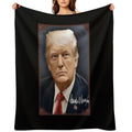 Donald Trump Art - Vintage Rustic Trump Painting on Tin Metal Design Comfort Throw Blanket