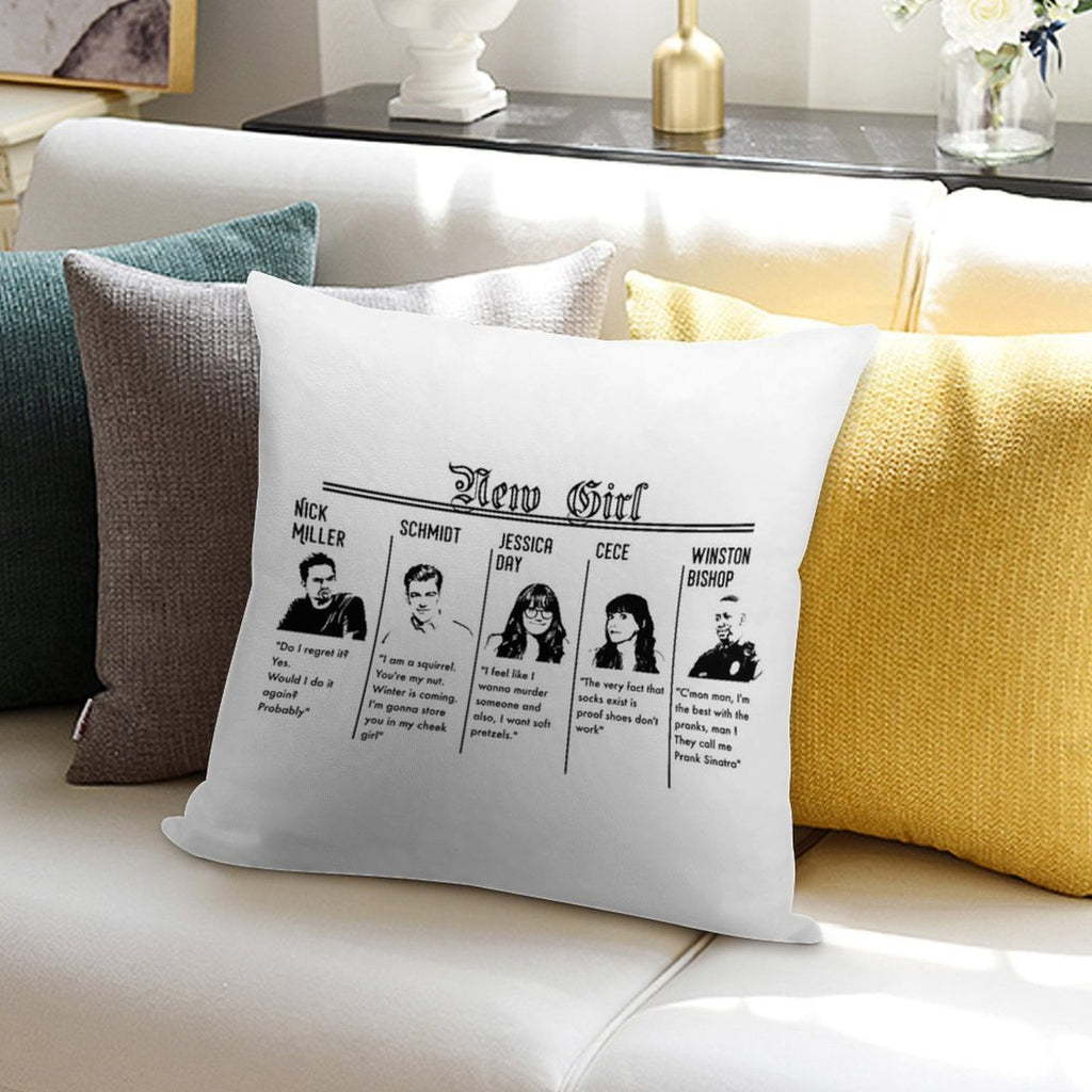 New Girl Soft Shrink-Resistant Throw Pillow
