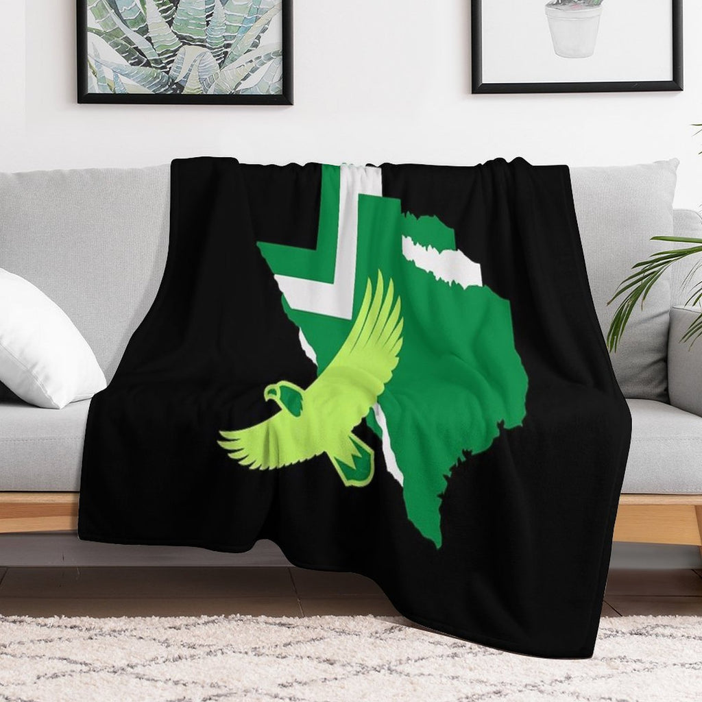 Texas Border, Mean Green Durable Throw Blanket