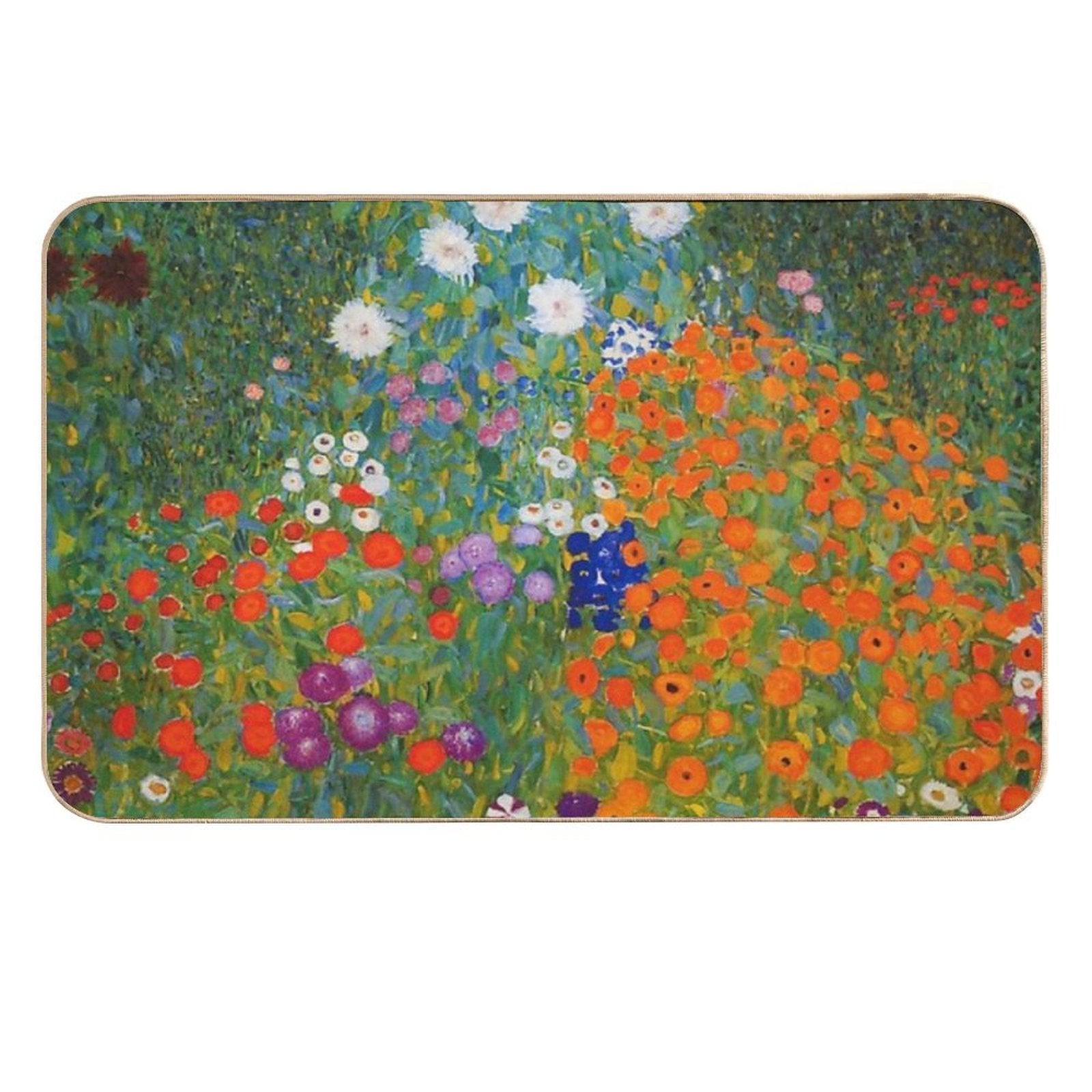 FLOWER GARDEN  by  GUSTAV KLIMT  Easy To Clean Bath Mat
