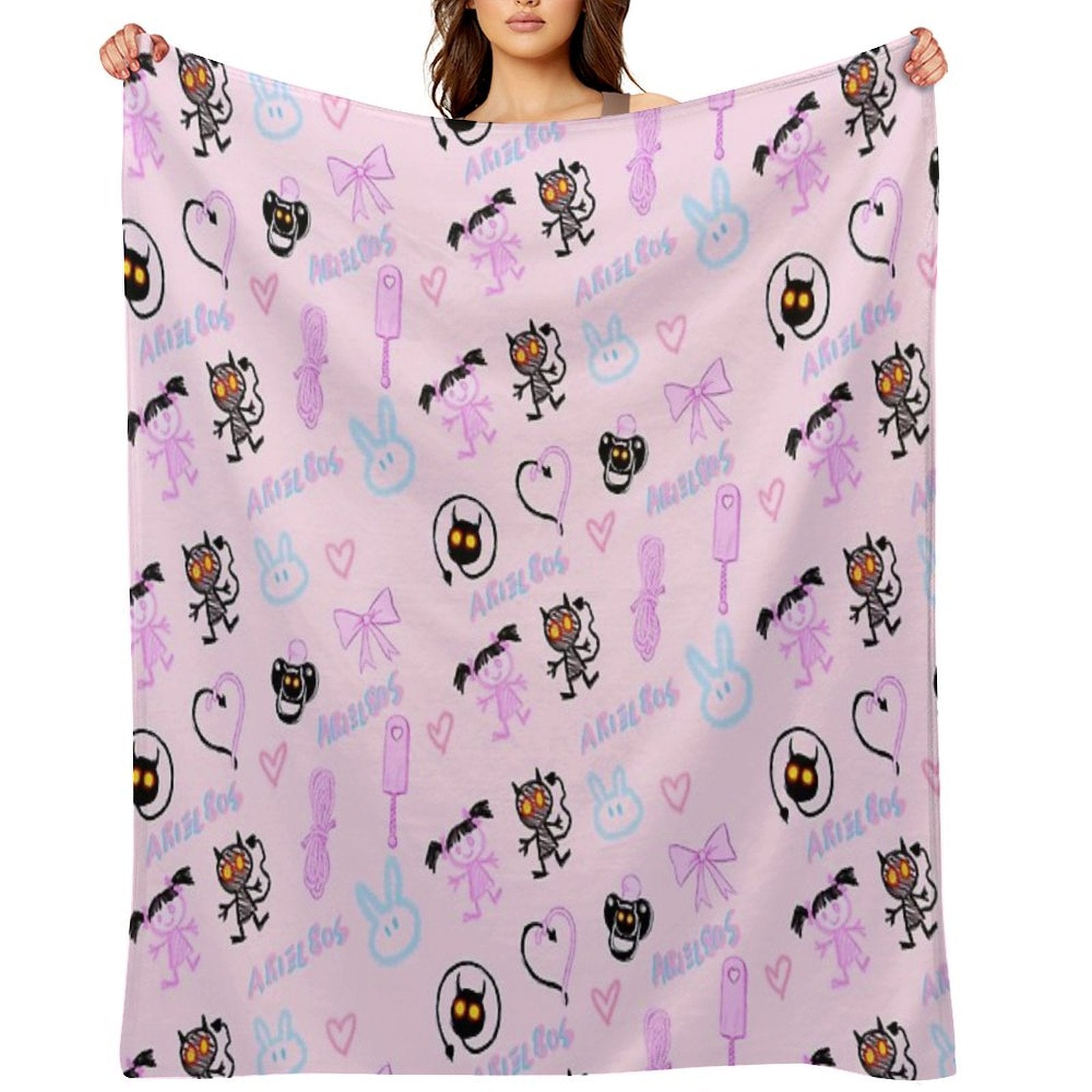 DD & LG Pink Travel-friendly Throw Blanket